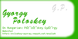 gyorgy poloskey business card